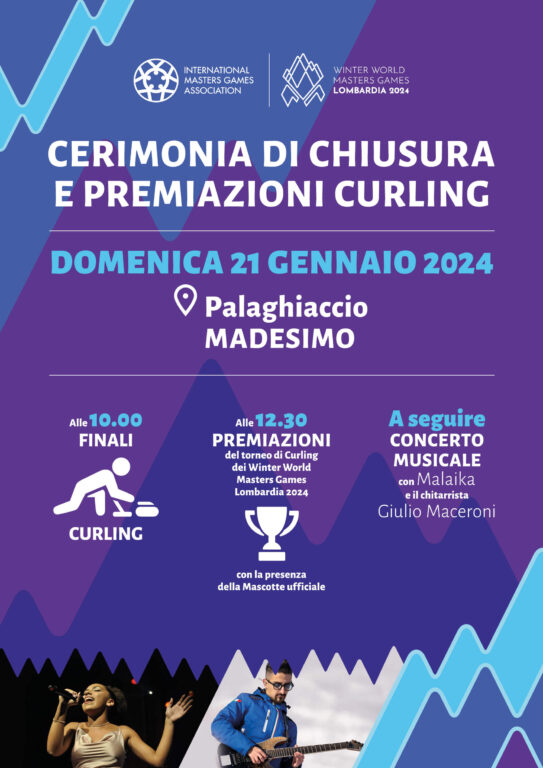 locandina cerimonia di chiusura winter world master games madesimo