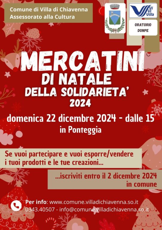 Mercatino di Natale Villa di Chiavenna