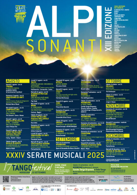 Programma rassegna musicale Alpi Sonanti
