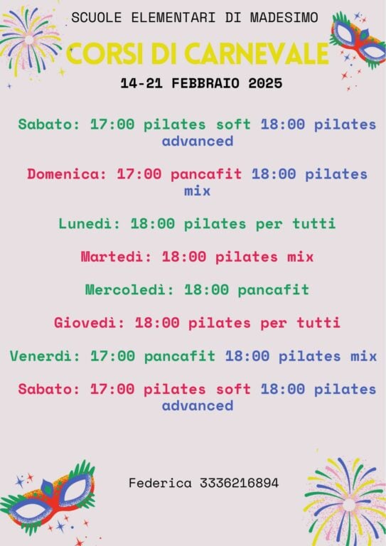 corsi carnevale sommafit