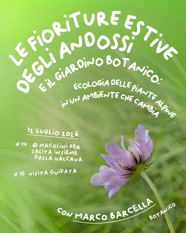 Locandina visita al Giardino con Marco Barcella botnaico
