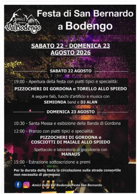 Festa San Bernardo a Bodengo